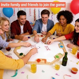 Marbles and Jokers Board Game Pegs and Jokers Real Solid Wood (Pine) Game Board Wooden for 2-8 Players 8 Game Boards 8 Colors 40 Marbles 4 Boxes Card