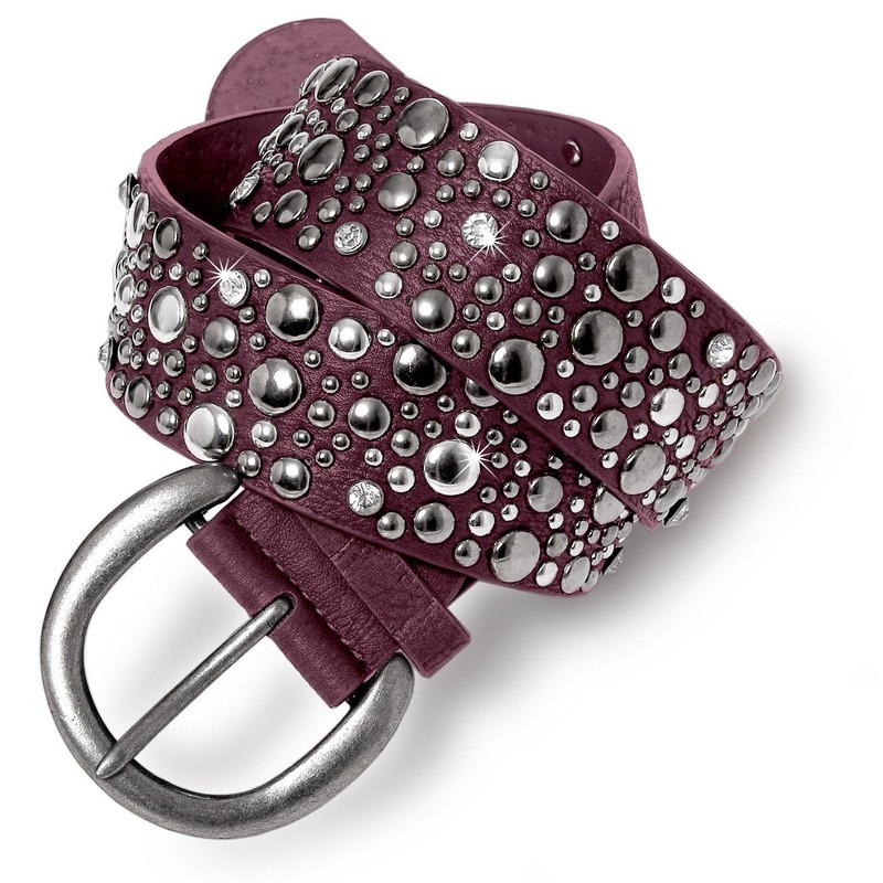 Caspar GU248 Women's Wide Belt Waist Belt with Rivets and