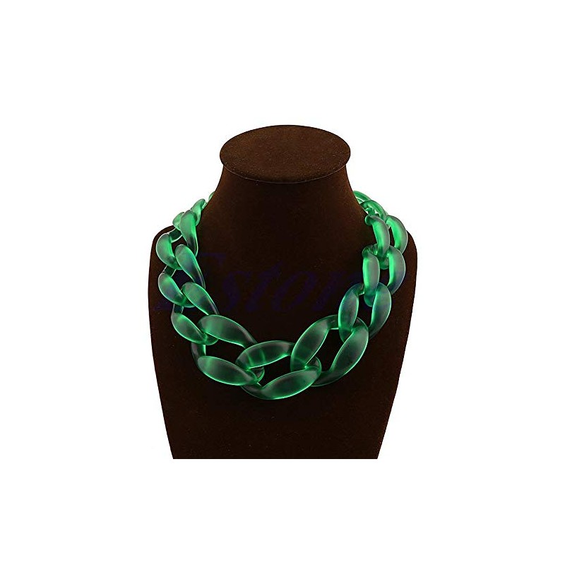 YoungerY Lackingone Acrylic Collar Chunky Choker Statement Bib Chain Necklace