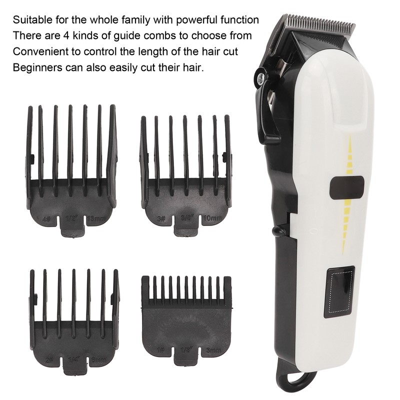Electric Hair Clipper Low Noise LCD Display Ergonomic with Limiter