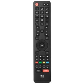 One For All Hisense TV Replacement remote URC1916 – Works with ALL Hisense televisions (LED,LCD,Plasma) – Ideal TV replacement remote control with same functions as the original Hisense remote - black