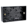 SHP ELECTRICAL® Screwless Matt Black Metal 2 Gang 13A Switched