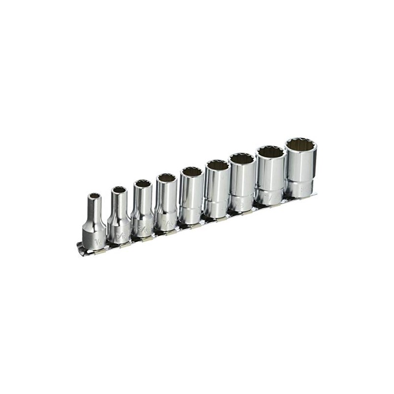 Koken RS3305XA/9 3/8 (9.5mm) SQ. 12-Angle Semi-Deep Socket Rail Set,