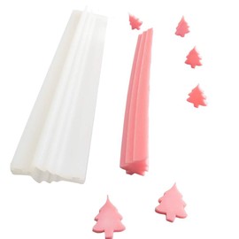EchoDone Christmas Tree Tube Column Silicone Soap Candle Mold Embed Soap Making Supplies Silicone Mold for Soap