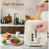 Roter Mond 4 Slice Toaster Retro Stainless Steel Toaster with