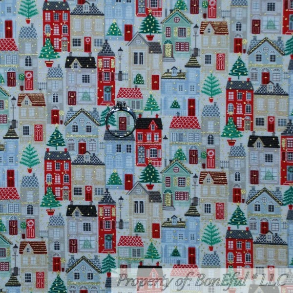 Makower UK BonEful Fabric FQ Cotton Quilt White Red Green