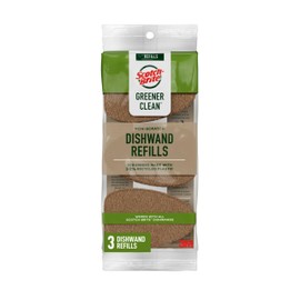 Scotch-Brite Greener Clean, Non-Scratch Dishwand Refills, Fits All Scotch-Brite Dishwands, 3 Count