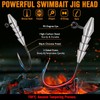 15PCS Hover Rig Jighead Swimbait Jig Heads for Bass Fishing