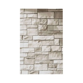 Nijuodnijir Light Switch Cover Plate Natural Beige Stone Brick Texture 1 Gang No Device Blank Electrical Wall Plates Faceplate Decorative Switch Plate For Bathroom Home Decor