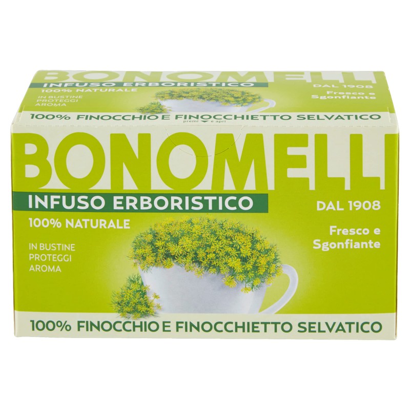 Bonomelli Infusi Erboristici Finocchio e Finocchietto Selvatico, Confezione da 16