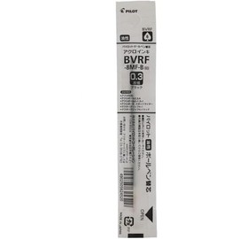 3 x Pilot Acro 500 Permanent Ballpoint Pen Refill, 0.3mm, Black, BVRF-8MF-B