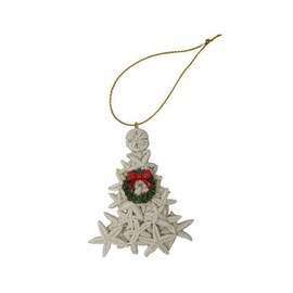 Needzo Beach Starfish Christmas Tree Shaped Ornament, 3 1/2 Inch