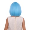 PATTNIUM Light Blue Bob Wig with Bangs Kids Child Short