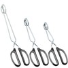 HINMAY Stainless Steel Scissor Tongs Cooking Tongs Set, Set of