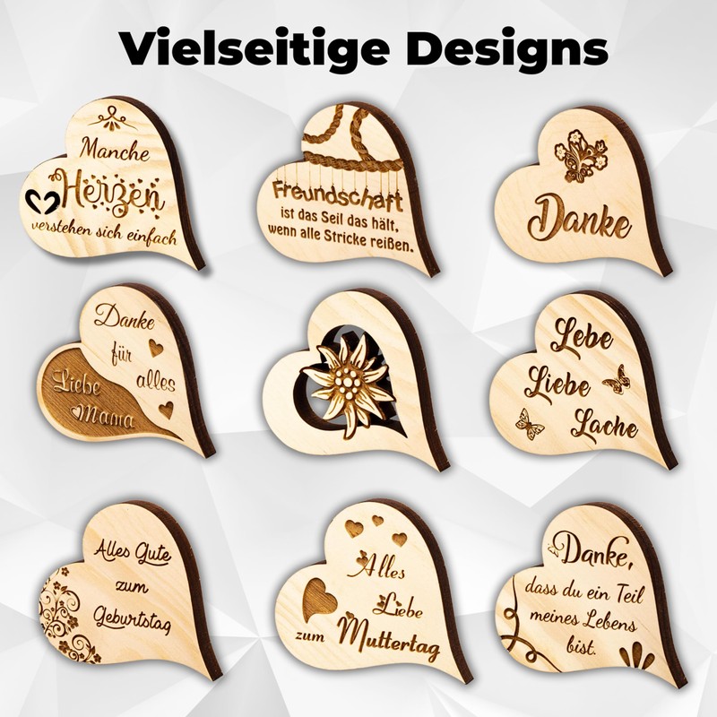 sagl.tirol Mini Swiss pine heart in high-quality packaging (Du bist