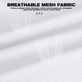 YANIKY Bandana Men's - Breathable Headscarf Summer Durag, Face Bandana Head & Neck Protection Bandana Cap Women's Multifunctional Scarf 3 in 1 Elastic Neckerchief Sports Bandana Head Scarf, White