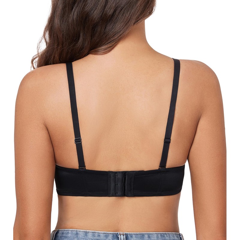 Exclare Women's Push Up Underwire Strapless Multiway Thick Padded Underwire