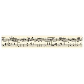 Ursus 59090031 Masking Tape, Music Notes, Paper Tape, Approx. 30 mm x 10 m, Printed on One Side, Solvent and Acid Free, Ideal for Scrapbooking