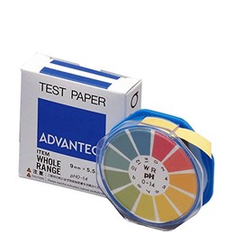 adobantekku Oriental PH Test Paper Roll Type WR (0 – 14) Color Changing Table with 9 mm X 5.5 m 1 Rolls 07011040 