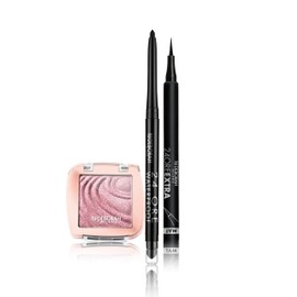 Deborah Milano 24 Hour Automatic Waterproof Eyeliner Kit 01 Black Eye Shadow Color Lovers 05 Intense Pink Creamy Long Hold and 24 Hour Eyeliner Extra Matte Long Hold