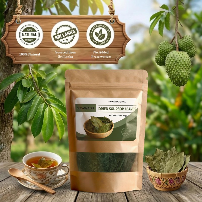 100% Natural Dried Soursop Leaves From Ceylon Sri Lanka 1.7