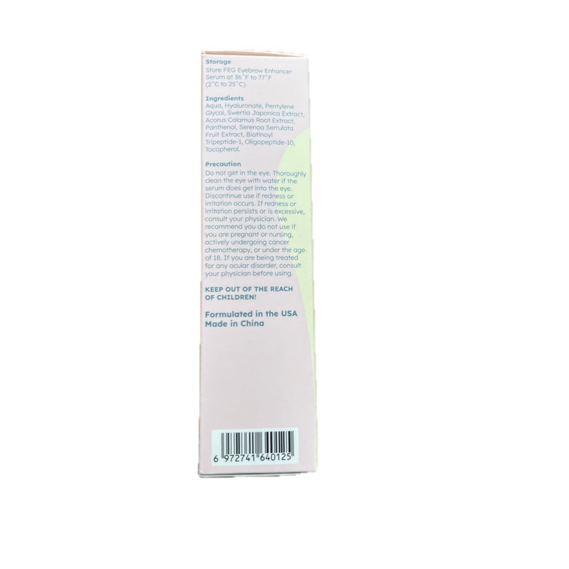 FEG Eyebrow Enhancer Growth Serum for Thicker Brows | Natural