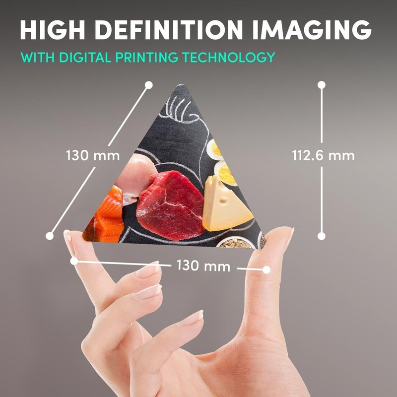 1 x Triangle Coaster - High Protein Diet Muscles Body