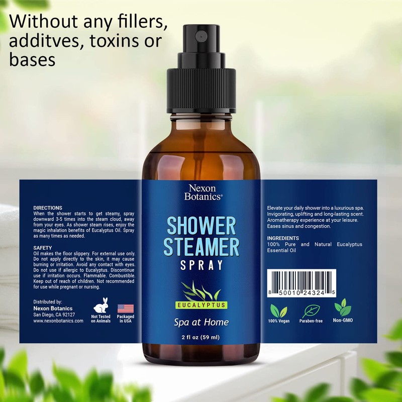 Eucalyptus Shower Steamer Spray 2 fl oz - Shower Aromatherapy