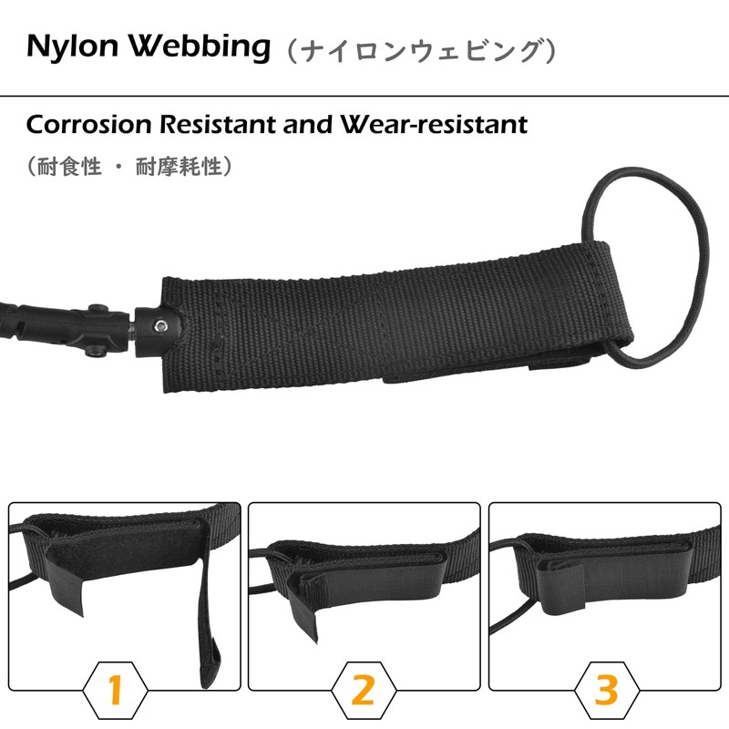 TRIWONDER Leash Cord for Shortboard Surfing Cord Leash Elastic Coil