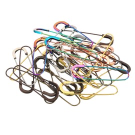 YOKIVE 35 Stück Sicherheitsnadeln, Metall Große Sicherheitsnadeln Clips, Halten Fixiert Sicherheitsnadel, Ideal für Büro, Kunst, Zuhause, Täglicher Gebrauch (Bunt, 3,15 Zoll)