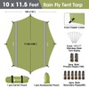 VILLEY Hammock Tent Rain Fly, Octagonal Waterproof Camping Tarp, Sun