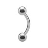eeddoo Silver Titanium Banana Piercing, Titanium, No Stone