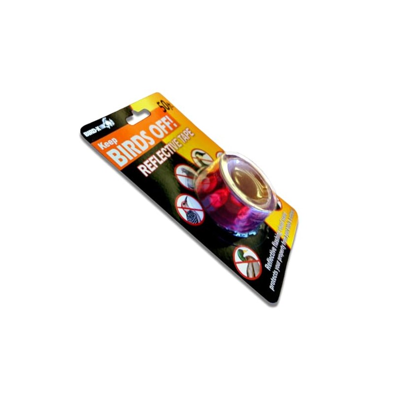 Bird-X Reflective Tape, Flashing Bird Scare Tape, Iridescent Red Tape