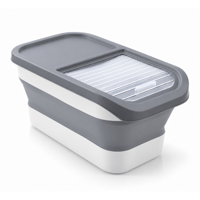 Collapsible Airtight Food Storage Container – Sealed Lid for Pet