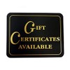 Elegant Gift Certificates Available Business Sign - 5.5" H x