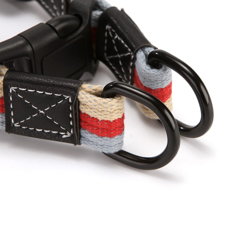 Shorven Arnés de algodón ajustable para perros, sin tirones, arnés