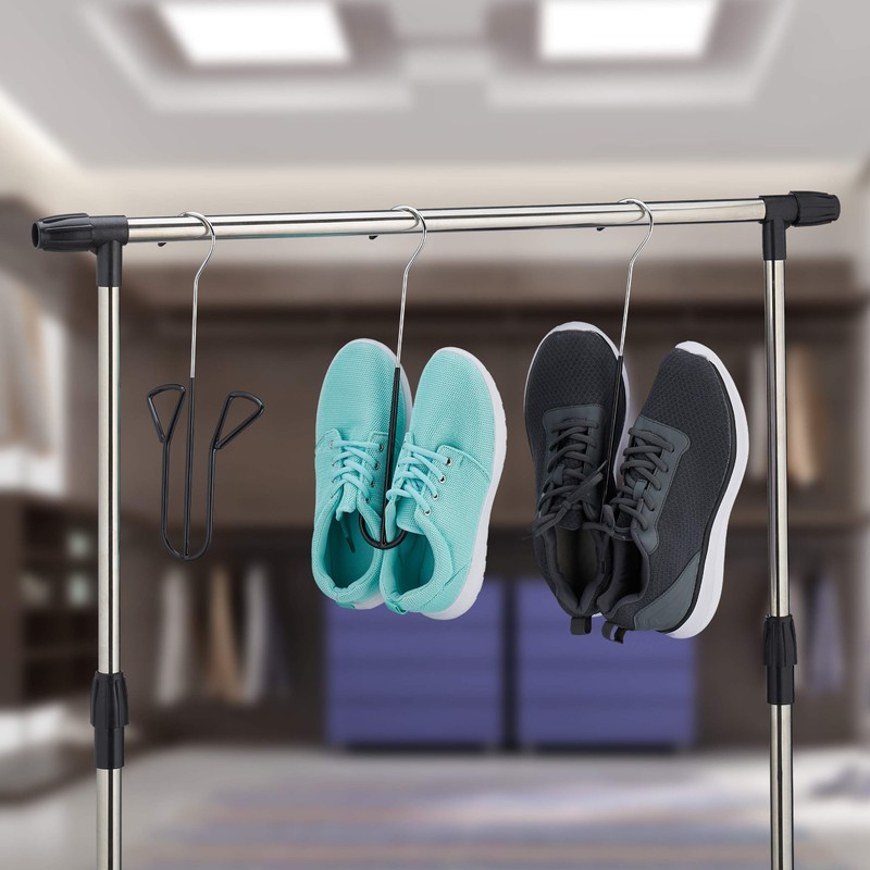Relaxdays Shoe Hangers, Set of 3, Holder with Non-Slip Coating,