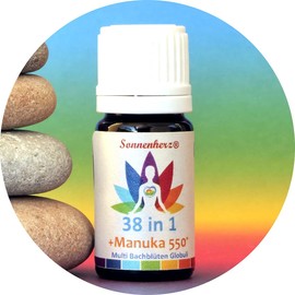Sonnenherz Manuka 550 MGO + 38 Bach Flowers + Solar Power All-In-One Bioresonance Globules. Read