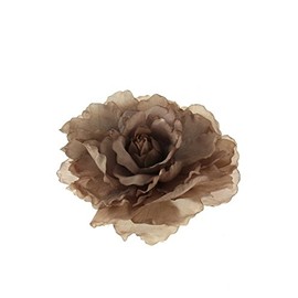 Zac's Alter Ego Very Large Satin-Feel Rose Flower on Concord Clip & Brooch Pin