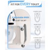 Raised Toilet Seat with Handles FSA Eligible, Upgraded Larger Suction