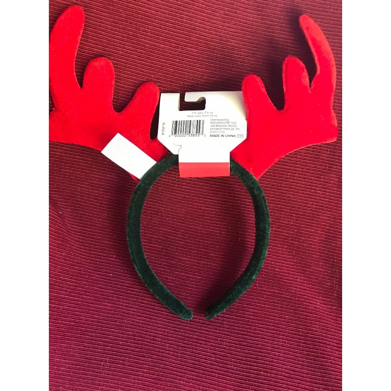 Reindeer Antlers 10” New Red And Green Christmas Play Program