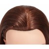 cabeza de entrenamiento Maniqui Cabeza Cabello Natural #4 Marrón Oscuro