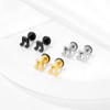 16g Music Note Tiny Small Stud Earrings for Women Men
