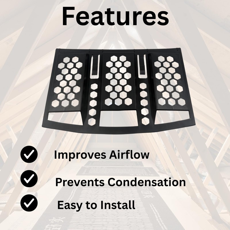 Felt Lap Vents (Pack of 12) Loft Vents for Condensation