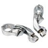 XFMT 1 1/4" 32mm Chrome Short Angled Adjustable Highway Foot