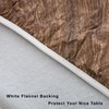 LIBERECOO Round Vinyl Fitted Tablecloth with Flannel Backing Elastic Edge