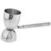 BarCraft Cocktail Jigger Spirit Measure with Dual Alcohol Measure, Stainless