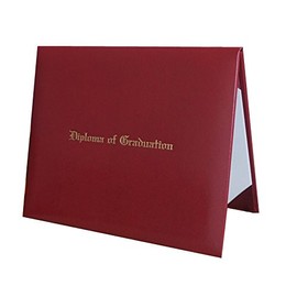 Certificate Cover Imprinted"Diploma of Graduation" Smooth Diploma Cover 8.5" x 11" Grad Days(Maroon)