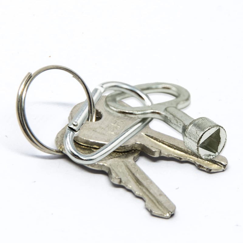 EASYKEENECOM Meter Box Key, Gas Box Key, Metal Triangular Key,Silver