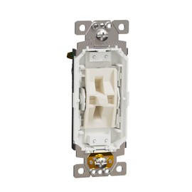 Square D by Schneider Electric Square D X Series Light Switch Module Back Wire Clamps (Requires Rocker Cover Plate), 20 Amp Single Pole, White